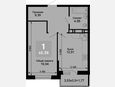 1-комнатная квартира, 43.62 м², 6/15 этаж фото 0