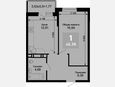 1-комнатная квартира, 43.62 м², 6/15 этаж фото 0