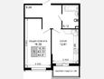 1-комнатная квартира, 44.78 м², 4/15 этаж фото 0