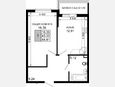 1-комнатная квартира, 44.78 м², 4/15 этаж фото 0