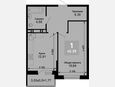 1-комнатная квартира, 43.62 м², 11/15 этаж фото 0