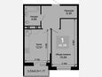 1-комнатная квартира, 43.62 м², 5/15 этаж фото 0