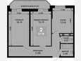2-комнатная квартира, 63.77 м², 8/19 этаж фото 0