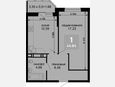 1-комнатная квартира, 42.96 м², 2/19 этаж фото 0