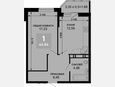 1-комнатная квартира, 42.96 м², 2/19 этаж фото 0