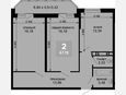 2-комнатная квартира, 63.77 м², 17/19 этаж фото 0