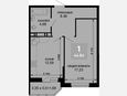 1-комнатная квартира, 42.96 м², 3/19 этаж фото 0