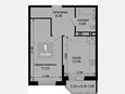 1-комнатная квартира, 42.96 м², 2/19 этаж фото 0
