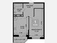 1-комнатная квартира, 42.96 м², 3/19 этаж фото 0