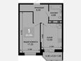 1-комнатная квартира, 42.96 м², 3/19 этаж фото 0
