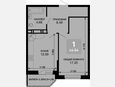 1-комнатная квартира, 42.96 м², 13/19 этаж фото 0