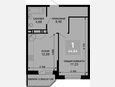 1-комнатная квартира, 42.96 м², 17/19 этаж фото 0