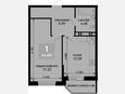 1-комнатная квартира, 42.96 м², 13/19 этаж фото 0