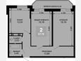 2-комнатная квартира, 63.77 м², 8/19 этаж фото 0
