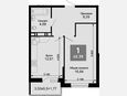 1-комнатная квартира, 43.62 м², 8/15 этаж фото 0