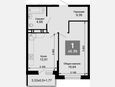 1-комнатная квартира, 44.09 м², 4/15 этаж фото 0