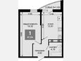 1-комнатная квартира, 40.21 м², 13/19 этаж фото 0