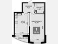 1-комнатная квартира, 41.51 м², 12/19 этаж фото 0