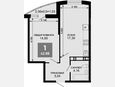 2-комнатная квартира, 41.85 м², 3/19 этаж фото 0