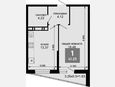 1-комнатная квартира, 40.80 м², 17/19 этаж фото 0