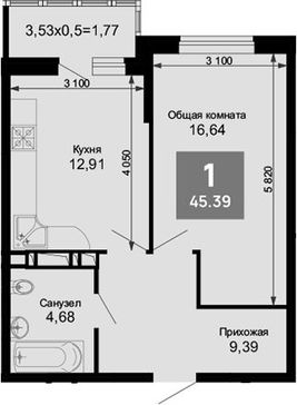 1-комн. квартира фото 0
