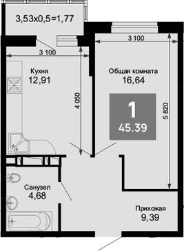 1-комн. квартира фото 0